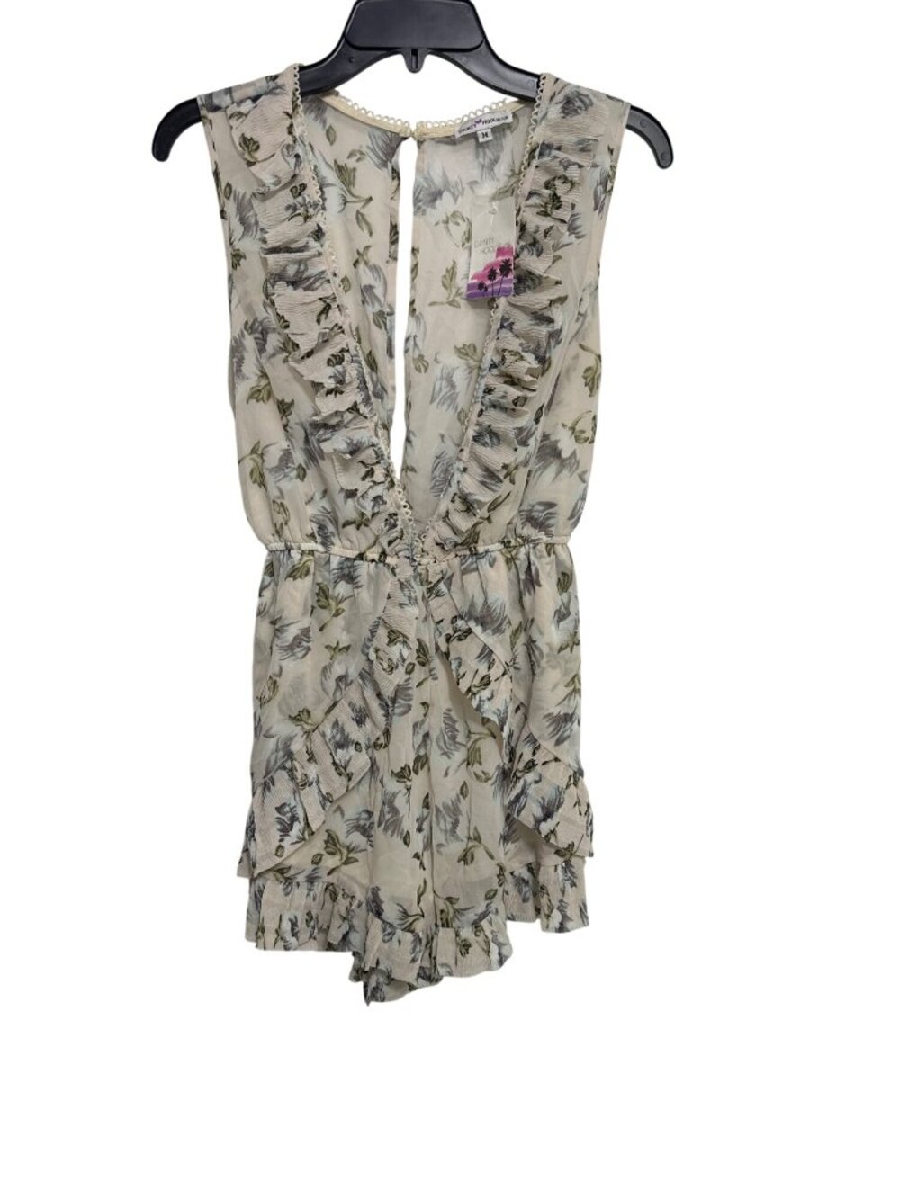 Dainty Hooligan ruffle floral romper